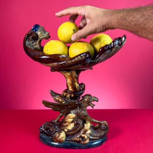 Antique Majolica Centrepiece – Wilhelm Schiller & Son (WS&S), Bohemia, late 19th Century
