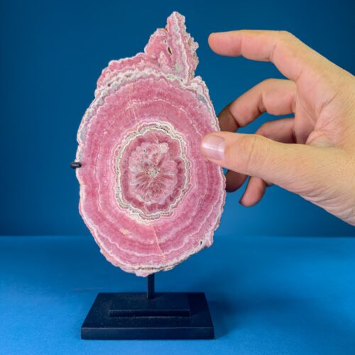 Rhodochrosite Slab on Custom Stand (18.6cm | 442g)