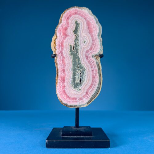 Rhodochrosite Slab on Custom Stand (12.8cm | 200g)