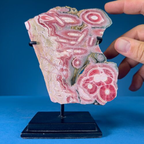Rhodochrosite Slab on Custom Stand (12.8cm | 245g)